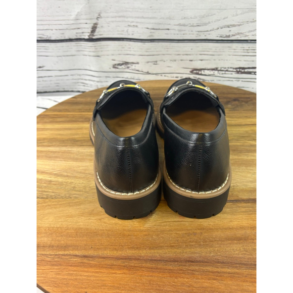 Women's Dolce Vita Black Loafers with Silver Hardware Size 7 - Picture 3 of 7